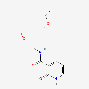 molecular formula C13H18N2O4 B7042684 N-[(3-ethoxy-1-hydroxycyclobutyl)methyl]-2-oxo-1H-pyridine-3-carboxamide 