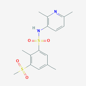 molecular formula C16H20N2O4S2 B7042808 N-(2,6-dimethylpyridin-3-yl)-2,5-dimethyl-3-methylsulfonylbenzenesulfonamide 