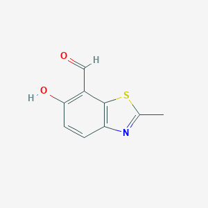 molecular formula C9H7NO2S B070429 6-Hydroxy-2-methyl-1,3-benzothiazole-7-carbaldehyde CAS No. 190270-90-7