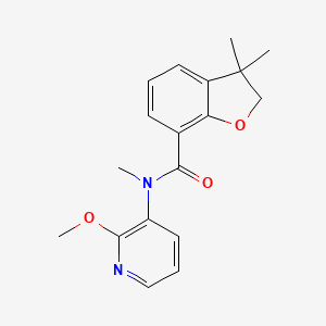 molecular formula C18H20N2O3 B7042974 N-(2-methoxypyridin-3-yl)-N,3,3-trimethyl-2H-1-benzofuran-7-carboxamide 