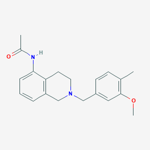 molecular formula C20H24N2O2 B7043004 N-[2-[(3-methoxy-4-methylphenyl)methyl]-3,4-dihydro-1H-isoquinolin-5-yl]acetamide 