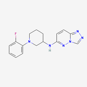 molecular formula C16H17FN6 B7043203 N-[1-(2-fluorophenyl)piperidin-3-yl]-[1,2,4]triazolo[4,3-b]pyridazin-6-amine 