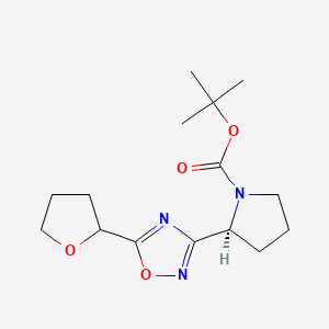 molecular formula C15H23N3O4 B7043333 tert-butyl (2S)-2-[5-(oxolan-2-yl)-1,2,4-oxadiazol-3-yl]pyrrolidine-1-carboxylate 
