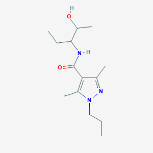 molecular formula C14H25N3O2 B7043398 N-(2-hydroxypentan-3-yl)-3,5-dimethyl-1-propylpyrazole-4-carboxamide 