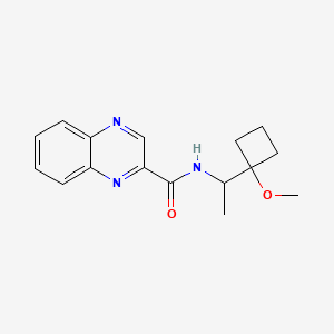 molecular formula C16H19N3O2 B7043554 N-[1-(1-methoxycyclobutyl)ethyl]quinoxaline-2-carboxamide 