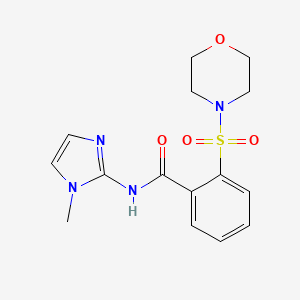 molecular formula C15H18N4O4S B7043576 N-(1-methylimidazol-2-yl)-2-morpholin-4-ylsulfonylbenzamide 
