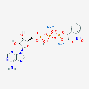 Disodium;[[(2R,3S,4R,5R)-5-(6-aminopurin-9-yl)-3,4-dihydroxyoxolan-2-yl]methoxy-hydroxyphosphoryl] [1-(2-nitrophenyl)ethoxy-oxidophosphoryl] phosphate