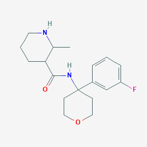 molecular formula C18H25FN2O2 B7043920 N-[4-(3-fluorophenyl)oxan-4-yl]-2-methylpiperidine-3-carboxamide 