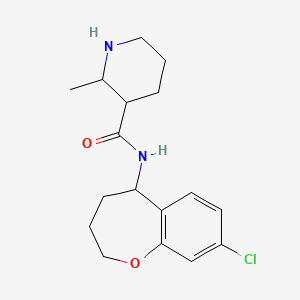 molecular formula C17H23ClN2O2 B7043929 N-(8-chloro-2,3,4,5-tetrahydro-1-benzoxepin-5-yl)-2-methylpiperidine-3-carboxamide 