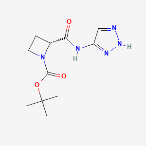 molecular formula C11H17N5O3 B7043950 tert-butyl (2R)-2-(2H-triazol-4-ylcarbamoyl)azetidine-1-carboxylate 