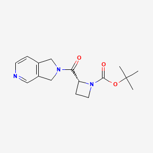 molecular formula C16H21N3O3 B7043972 tert-butyl (2R)-2-(1,3-dihydropyrrolo[3,4-c]pyridine-2-carbonyl)azetidine-1-carboxylate 
