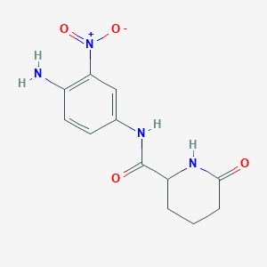 molecular formula C12H14N4O4 B7043982 N-(4-amino-3-nitrophenyl)-6-oxopiperidine-2-carboxamide 