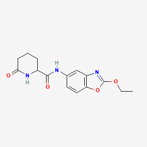 molecular formula C15H17N3O4 B7043984 N-(2-ethoxy-1,3-benzoxazol-5-yl)-6-oxopiperidine-2-carboxamide 