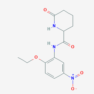 molecular formula C14H17N3O5 B7043988 N-(2-ethoxy-5-nitrophenyl)-6-oxopiperidine-2-carboxamide 