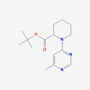 molecular formula C15H23N3O2 B7045391 Tert-butyl 1-(6-methylpyrimidin-4-yl)piperidine-2-carboxylate 