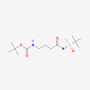 molecular formula C14H28N2O4S B7045646 tert-butyl N-[4-[(tert-butyl-methyl-oxo-lambda6-sulfanylidene)amino]-4-oxobutyl]carbamate 