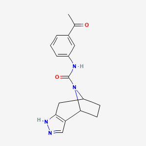molecular formula C17H18N4O2 B7045944 N-(3-acetylphenyl)-4,5,11-triazatricyclo[6.2.1.02,6]undeca-2(6),3-diene-11-carboxamide 
