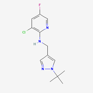 molecular formula C13H16ClFN4 B7046119 N-[(1-tert-butylpyrazol-4-yl)methyl]-3-chloro-5-fluoropyridin-2-amine 