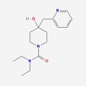 molecular formula C16H25N3O2 B7046140 N,N-diethyl-4-hydroxy-4-(pyridin-2-ylmethyl)piperidine-1-carboxamide 