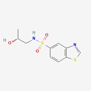 molecular formula C10H12N2O3S2 B7046173 N-[(2R)-2-hydroxypropyl]-1,3-benzothiazole-5-sulfonamide 