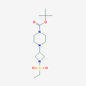 molecular formula C14H27N3O4S B7046193 Tert-butyl 4-(1-ethylsulfonylazetidin-3-yl)piperazine-1-carboxylate 