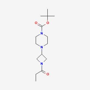 molecular formula C15H27N3O3 B7046237 Tert-butyl 4-(1-propanoylazetidin-3-yl)piperazine-1-carboxylate 
