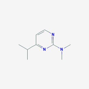 molecular formula C9H15N3 B070464 4-Isopropyl-N,N-dimethylpyrimidin-2-amine CAS No. 180283-89-0