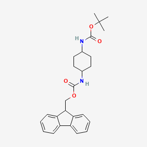 molecular formula C26H32N2O4 B7046728 tert-butyl N-[4-(9H-fluoren-9-ylmethoxycarbonylamino)cyclohexyl]carbamate 