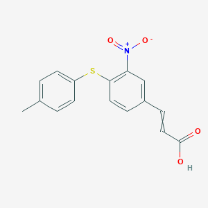 3-(3-Nitro-4-(p-tolylthio)phenyl)acrylic acid