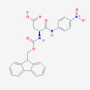 molecular formula C25H21N3O7 B070472 Fmoc-L-aspartic acid alpha-4-nitroanilide CAS No. 185547-52-8