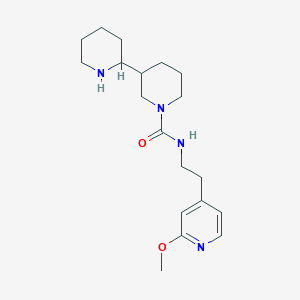 molecular formula C19H30N4O2 B7047404 N-[2-(2-methoxypyridin-4-yl)ethyl]-3-piperidin-2-ylpiperidine-1-carboxamide 