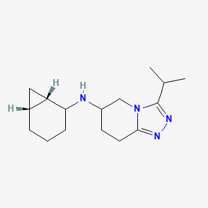 molecular formula C16H26N4 B7047685 N-[(1S,6R)-2-bicyclo[4.1.0]heptanyl]-3-propan-2-yl-5,6,7,8-tetrahydro-[1,2,4]triazolo[4,3-a]pyridin-6-amine 