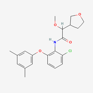 molecular formula C21H24ClNO4 B7047813 N-[2-chloro-6-(3,5-dimethylphenoxy)phenyl]-2-methoxy-2-(oxolan-3-yl)acetamide 