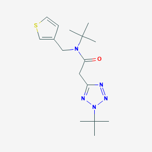 molecular formula C16H25N5OS B7047838 N-tert-butyl-2-(2-tert-butyltetrazol-5-yl)-N-(thiophen-3-ylmethyl)acetamide 
