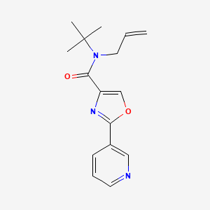 molecular formula C16H19N3O2 B7047842 N-tert-butyl-N-prop-2-enyl-2-pyridin-3-yl-1,3-oxazole-4-carboxamide 