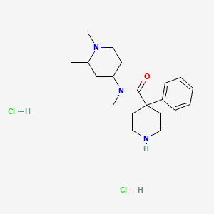 molecular formula C20H33Cl2N3O B7049186 N-(1,2-dimethylpiperidin-4-yl)-N-methyl-4-phenylpiperidine-4-carboxamide;dihydrochloride 