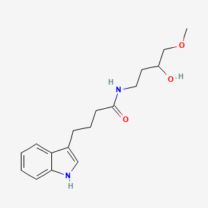 molecular formula C17H24N2O3 B7049799 N-(3-hydroxy-4-methoxybutyl)-4-(1H-indol-3-yl)butanamide 