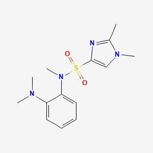 molecular formula C14H20N4O2S B7050155 N-[2-(dimethylamino)phenyl]-N,1,2-trimethylimidazole-4-sulfonamide 
