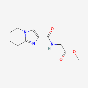 molecular formula C11H15N3O3 B7050782 Methyl 2-(5,6,7,8-tetrahydroimidazo[1,2-a]pyridine-2-carbonylamino)acetate 