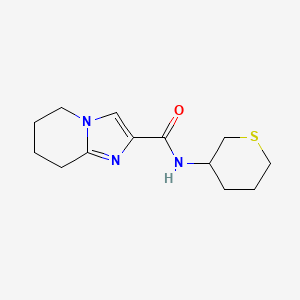 molecular formula C13H19N3OS B7050797 N-(thian-3-yl)-5,6,7,8-tetrahydroimidazo[1,2-a]pyridine-2-carboxamide 