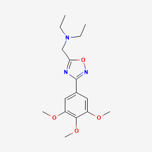 molecular formula C16H23N3O4 B7050801 N-ethyl-N-[[3-(3,4,5-trimethoxyphenyl)-1,2,4-oxadiazol-5-yl]methyl]ethanamine 