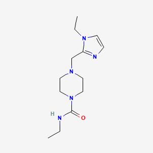 molecular formula C13H23N5O B7050963 N-ethyl-4-[(1-ethylimidazol-2-yl)methyl]piperazine-1-carboxamide 