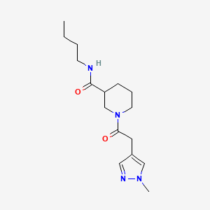 molecular formula C16H26N4O2 B7051152 N-butyl-1-[2-(1-methylpyrazol-4-yl)acetyl]piperidine-3-carboxamide 
