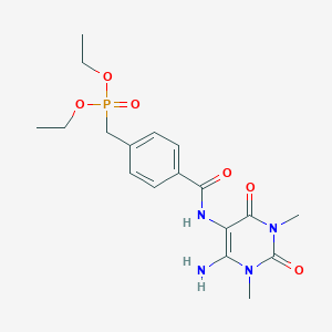 Phosphonic  acid,  [[4-[[(6-amino-1,2,3,4-tetrahydro-1,3-dimethyl-2,4-dioxo-5-pyrimidinyl)amino]carb