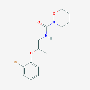 molecular formula C14H19BrN2O3 B7051633 N-[2-(2-bromophenoxy)propyl]oxazinane-2-carboxamide 