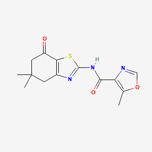 molecular formula C14H15N3O3S B7051646 N-(5,5-dimethyl-7-oxo-4,6-dihydro-1,3-benzothiazol-2-yl)-5-methyl-1,3-oxazole-4-carboxamide 
