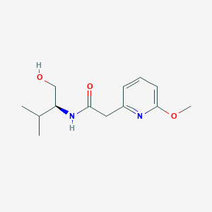 molecular formula C13H20N2O3 B7051747 N-[(2S)-1-hydroxy-3-methylbutan-2-yl]-2-(6-methoxypyridin-2-yl)acetamide 