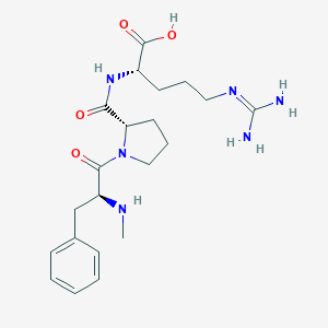 molecular formula C21H32N6O4 B070518 N-Methylphenylalanyl-prolyl-arginine CAS No. 162435-91-8