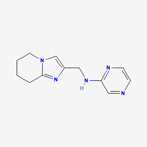molecular formula C12H15N5 B7052117 N-(5,6,7,8-tetrahydroimidazo[1,2-a]pyridin-2-ylmethyl)pyrazin-2-amine 