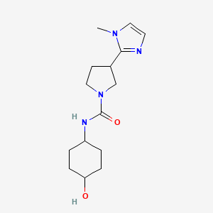 molecular formula C15H24N4O2 B7052554 N-(4-hydroxycyclohexyl)-3-(1-methylimidazol-2-yl)pyrrolidine-1-carboxamide 